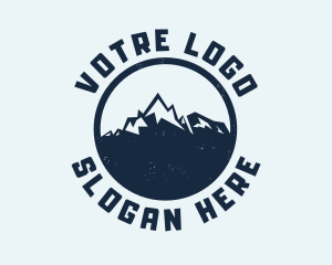 Hill - Mountain Climber Hiking Badge logo design