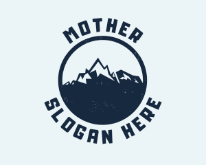 Remove Hvac - Mountain Climber Hiking Badge logo design