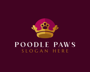 Royal Crown Paw logo design