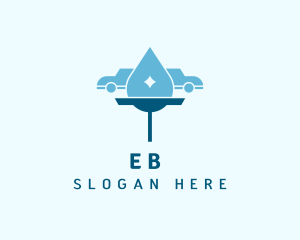 Squeegee Car Cleaning logo design