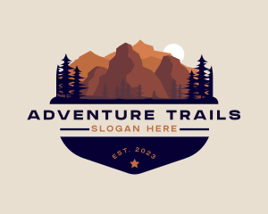 Mountain Hiking Camping logo design