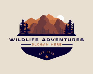 Mountain Hiking Camping logo design