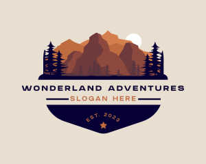 Mountain Hiking Camping logo design