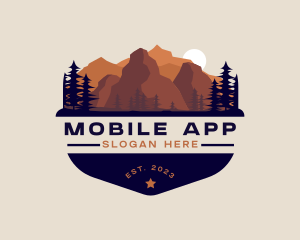 Explore - Mountain Hiking Camping logo design