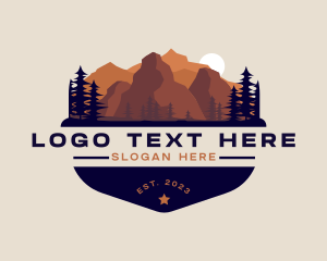 Tourism - Mountain Hiking Camping logo design