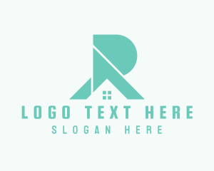 Property Developer - House Property Letter R logo design