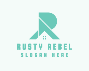 House Property Letter R  logo design