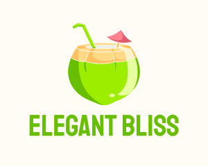 Fruit Juice - Fresh Coconut Juice logo design