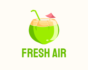 Fresh Coconut Juice  logo design