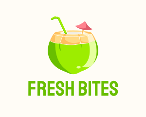 Fresh Coconut Juice  logo design