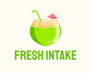 Fresh Coconut Juice  logo design