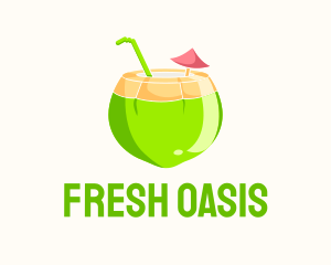 Fresh Coconut Juice  logo design