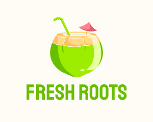 Fresh Coconut Juice  logo design