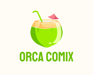 Fresh - Fresh Coconut Juice logo design