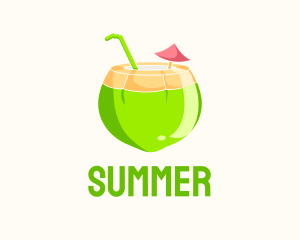 Fresh Coconut Juice  logo design