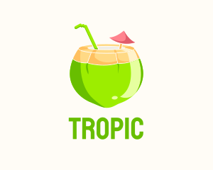 Fresh Coconut Juice  logo design