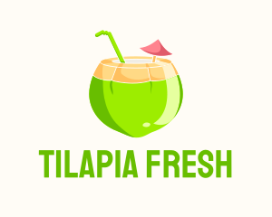 Fresh Coconut Juice  logo design