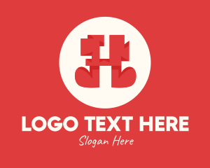 Letter H - Red Letter H logo design