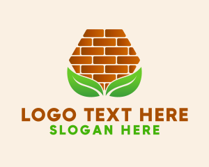 Bricklayer - Eco Construction Brick logo design