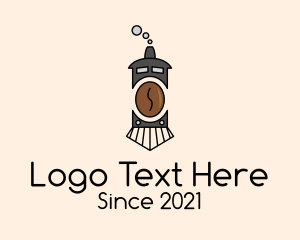 Railroad - Coffee Steam Train logo design