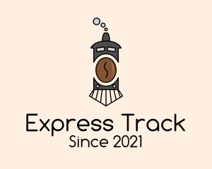Train - Coffee Steam Train logo design