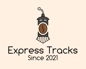 Train - Coffee Steam Train logo design