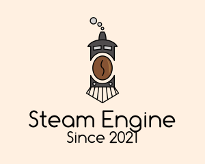 Coffee Steam Train  logo design