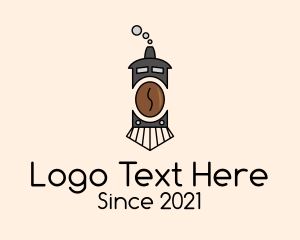 Steam Engine - Coffee Steam Train logo design