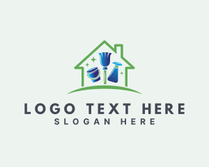Bucket - House Sanitation Cleaning logo design