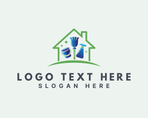 Sprayer - House Sanitation Cleaning logo design