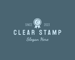 Ribbon Award Stamp logo design