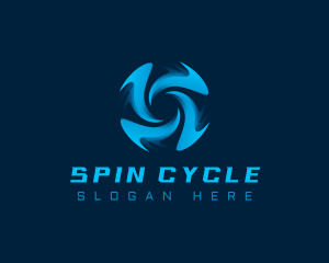 Spin - Shuriken Blade Spin logo design