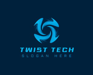 Twist - Shuriken Blade Spin logo design