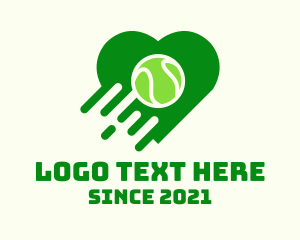 Wimbledon - Tennis Ball Heart logo design