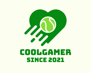 Professional Tennis Tournament - Tennis Ball Heart logo design