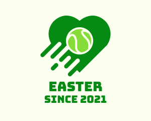 Professional Tennis Player - Tennis Ball Heart logo design
