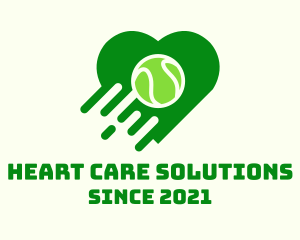 Tennis Ball Heart logo design