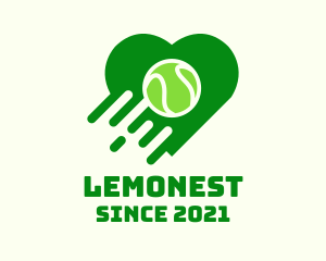 Tennis Competition - Tennis Ball Heart logo design