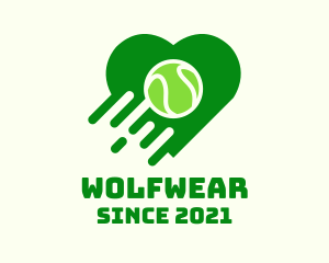 Tennis Team - Tennis Ball Heart logo design