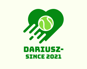 Tennis Club - Tennis Ball Heart logo design