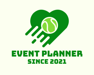Tennis Ball Heart logo design