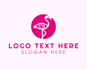 Wildlife - Flamingo Eye Visual logo design