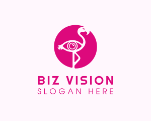 Flamingo Eye Visual logo design