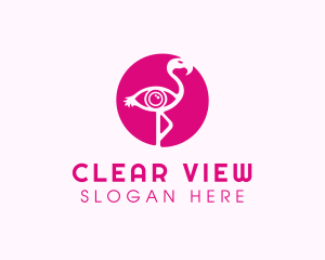 Flamingo Eye Visual logo design