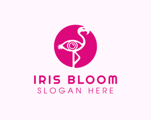 Iris - Flamingo Eye Visual logo design