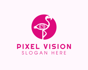 Visual - Flamingo Eye Visual logo design