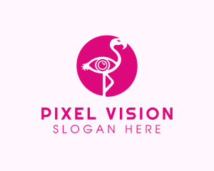 Flamingo Eye Visual logo design