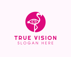 Flamingo Eye Visual logo design