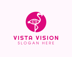 View - Flamingo Eye Visual logo design