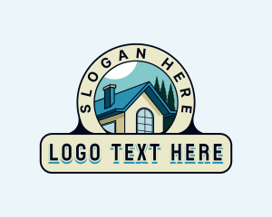 Roofing - Residential Home Roof logo design